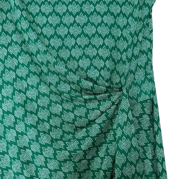 Diane von Furstenberg Della Silk Jersey Knit Tie Knot Dress Green Sleeveless Sz6 - Picture 6 of 9